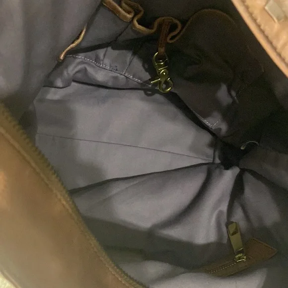 KOOBA  Large Brown Leather Tote bag with wide woven strap handle - Picture 5 of 16